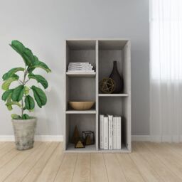 Berkfield Home Book Cabinet/Sideboard Concrete Grey 50x25x80 cm Engineered Wood - Size: 50 x 25 x 80 cm - thumbnail 1