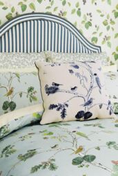 Sanderson 'Woodland Chorus' Cotton Sateen Duvet Cover Set in Light Blue - Size: King - thumbnail 2