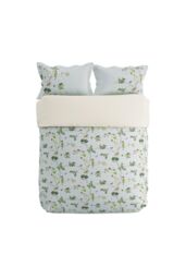 Sanderson 'Woodland Chorus' Cotton Sateen Duvet Cover Set in Light Blue - Size: King - thumbnail 4