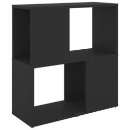 Berkfield Home Book Cabinet Black 60x24x63 cm Engineered Wood - Size: 60 x 24 x 63 cm - thumbnail 1