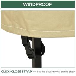 STILVORA Garden Furniture Cover 115 x 70 x 90 cm in Cream - thumbnail 6