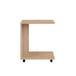 FWStyle Oak Effect Mobile Sofa End Laptop Table in Brown - thumbnail 3