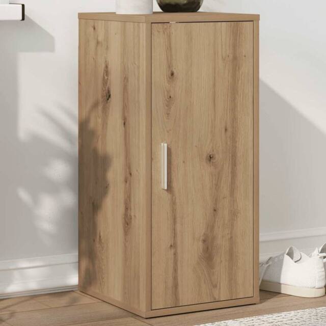 Berkfield Home Shoe Cabinet Artisan Oak 32x35x70 cm Engineered Wood in Brown - Size: 32 x 35 x 70 cm - image 1