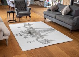 Benjamin Tate Design Chandelier Designer Rug in Natural - Size: Large - thumbnail 2