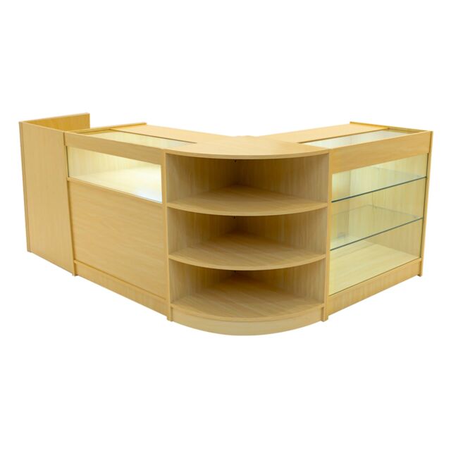 Monstershop Hyperion LED Shop Counter Set K900, B900, TB60 & LM60 - Maple in Beige - image 1
