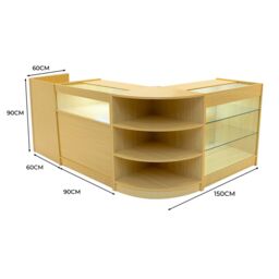 Monstershop Hyperion LED Shop Counter Set K900, B900, TB60 & LM60 - Maple in Beige - thumbnail 3