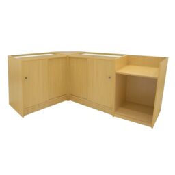 Monstershop Hyperion LED Shop Counter Set K900, B900, TB60 & LM60 - Maple in Beige - thumbnail 2