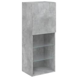 Berkfield Home TV Cabinet with LED Lights Concrete Grey 40.5x30x102 cm - thumbnail 7