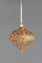 Shatchi 3Pcs Gold Sequin Bauble 10.5cm - Christmas Tree Hanging Decorations Festive Fairy Tale Themed - thumbnail 3