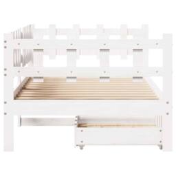 Berkfield Home Daybed with Drawers without Mattress White 80x200 cm Solid Wood - thumbnail 7