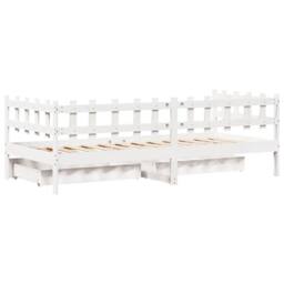 Berkfield Home Daybed with Drawers without Mattress White 80x200 cm Solid Wood - thumbnail 8