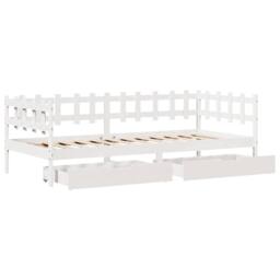 Berkfield Home Daybed with Drawers without Mattress White 80x200 cm Solid Wood - thumbnail 9