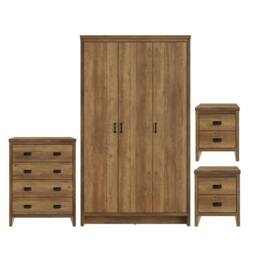 GFW Boston 4 Piece Bedroom Set in Brown - thumbnail 2