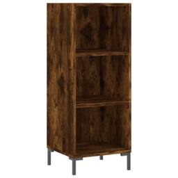 Berkfield Home Highboard Smoked Oak 34.5x34x180 cm Engineered Wood in Brown - thumbnail 5