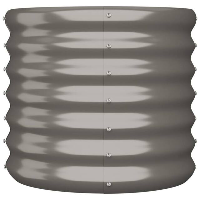 Berkfield Home Durable Garden Planter Powder-coated Steel 40x40x36 cm Grey - Size: 40 x 40 x 36 cm - image 1
