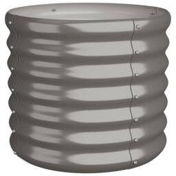 Berkfield Home Durable Garden Planter Powder-coated Steel 40x40x36 cm Grey - Size: 40 x 40 x 36 cm - thumbnail 3