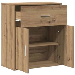 Berkfield Home Sideboard Artisan oak 60 x 31 x 70 cm Engineered wood in Brown - thumbnail 5