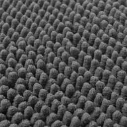 OHS Chenille Bath Mat Noodle Absorbent Non-Slip Soft Shower in Charcoal - thumbnail 6