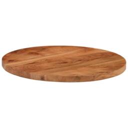 Berkfield Home Table Top √ò50x2.5 cm Round Solid Wood Acacia in Brown - Size: 50x2.5 cm - thumbnail 3
