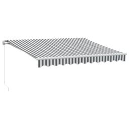 Berkfield Home Manual Retractable Awning Anthracite&White 300x250 cm - thumbnail 2