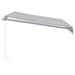 Berkfield Home Manual Retractable Awning Anthracite&White 300x250 cm - thumbnail 4