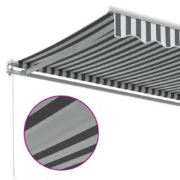 Berkfield Home Manual Retractable Awning Anthracite&White 300x250 cm - thumbnail 7