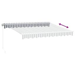 Berkfield Home Manual Retractable Awning Anthracite&White 300x250 cm - thumbnail 5