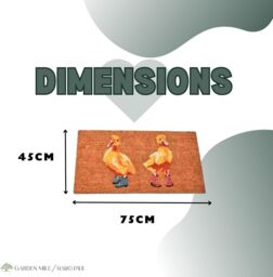 Marco Paul Multicoloured Coir Ducks in Wellies Nonslip Doormat 75x45cm - Size: Medium - thumbnail 2