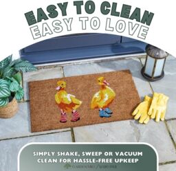 Marco Paul Multicoloured Coir Ducks in Wellies Nonslip Doormat 75x45cm - Size: Medium - thumbnail 6