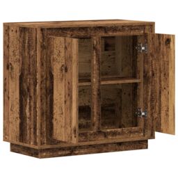 Berkfield Home Sideboard Old Wood 80x34x75 cm Engineered Wood in Brown - Size: 80 x 34 x 75 cm - thumbnail 5