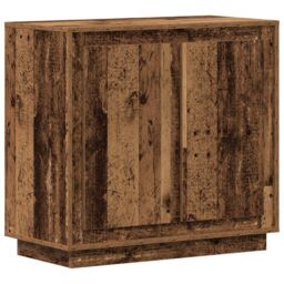 Berkfield Home Sideboard Old Wood 80x34x75 cm Engineered Wood in Brown - Size: 80 x 34 x 75 cm - thumbnail 2