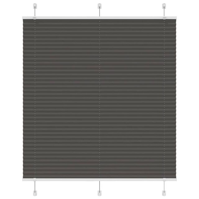 Berkfield Home Pleated Blind Black 120x150 cm Fabric Width 119.4 cm Polyester - image 1