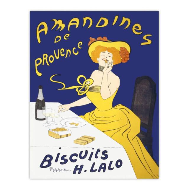"Artery8 Almond Biscuits Vintage Advert Vintage Wall Art Print Cappiello in Blue - Size: W18"" x H24""" - image 1