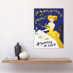 "Artery8 Almond Biscuits Vintage Advert Vintage Wall Art Print Cappiello in Blue - Size: W18"" x H24""" - thumbnail 4