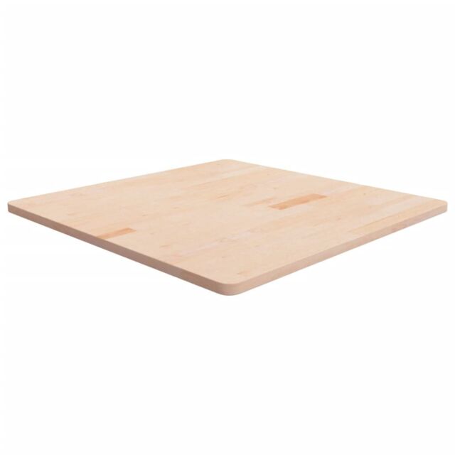 Berkfield Home Square Table Top 90x90x2.5 cm Untreated Solid Wood Oak in Brown - image 1