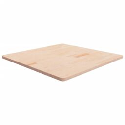 Berkfield Home Square Table Top 90x90x2.5 cm Untreated Solid Wood Oak in Brown - thumbnail 1