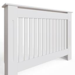 FWStyle Vertical Slat Medium White Radiator Cover (H) 82.3 (W) 112cm (D) 19cm - thumbnail 4