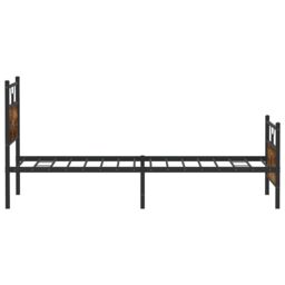 Berkfield Home Bed Frame without Mattress Smoked Oak 107x203 cm Engineered Wood in Brown - thumbnail 7
