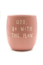 Upper Street Set of 3 Pink Slogan Ceramic Planters with Tray - Size: Medium - thumbnail 5