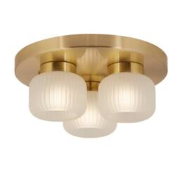 Lighting Collection FROSTED GLASS 3 LIGHT PENDANT WHITE - thumbnail 2