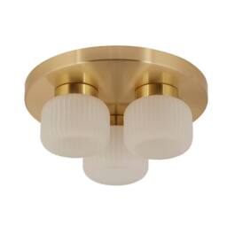 Lighting Collection FROSTED GLASS 3 LIGHT PENDANT WHITE - thumbnail 3
