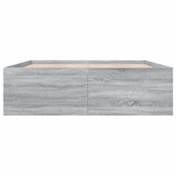 Berkfield Home Bed Frame without Mattress Grey Sonoma 150x200 cm King Size - thumbnail 4
