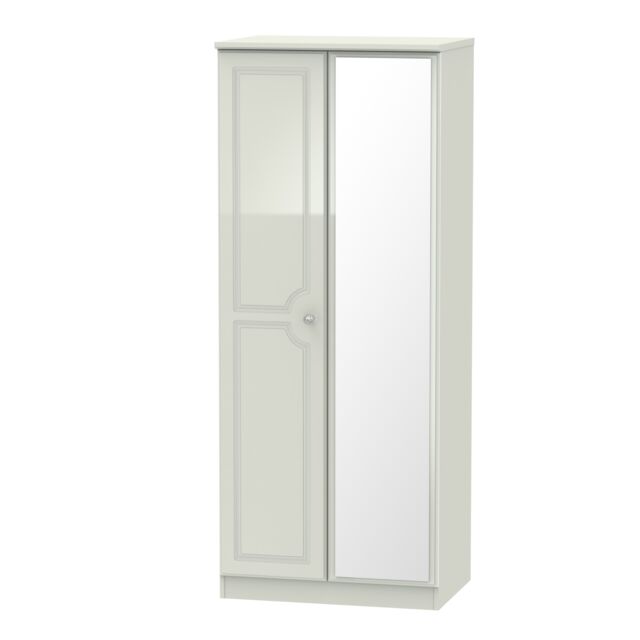 Ready Assembled 2 U Stratford 2 Door Mirrored Wardrobe (Ready Assembled) in Taupe