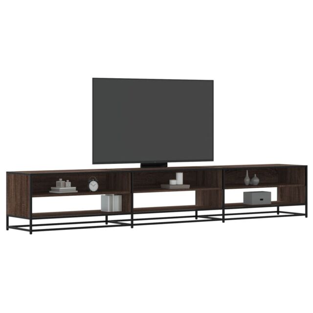 Berkfield Home TV Cabinet Brown Oak 270x40x46 cm Engineered Wood - Size: 270 x 40 x 46 cm - image 1