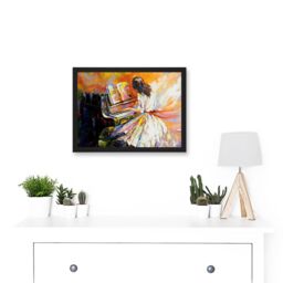 Artery8 Piano Impressionism Music A4 Artwork Framed Wall Art Print in Black - thumbnail 2