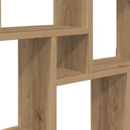 Berkfield Home Wall Cube Shelf Artisan Oak 78x15x93 cm Engineered Wood in Brown - Size: 78 x 15 x 93 cm - thumbnail 7