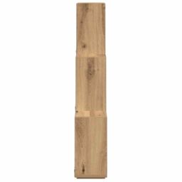 Berkfield Home Wall Cube Shelf Artisan Oak 78x15x93 cm Engineered Wood in Brown - Size: 78 x 15 x 93 cm - thumbnail 5