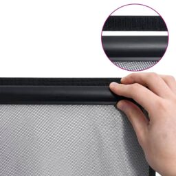 Berkfield Home Insect Door Screen with Mesh Curtain Black 100x220 cm Polyester - thumbnail 6
