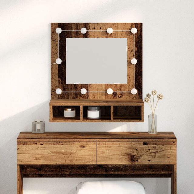 Berkfield Home Vanity Unit Old Wood Solid Reclaimed Wood 60 x 31.5 x 62 cm in Brown - image 1