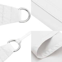 Berkfield Home Sunshade Sail Oxford Fabric Triangular 6x6x6 m White - thumbnail 5